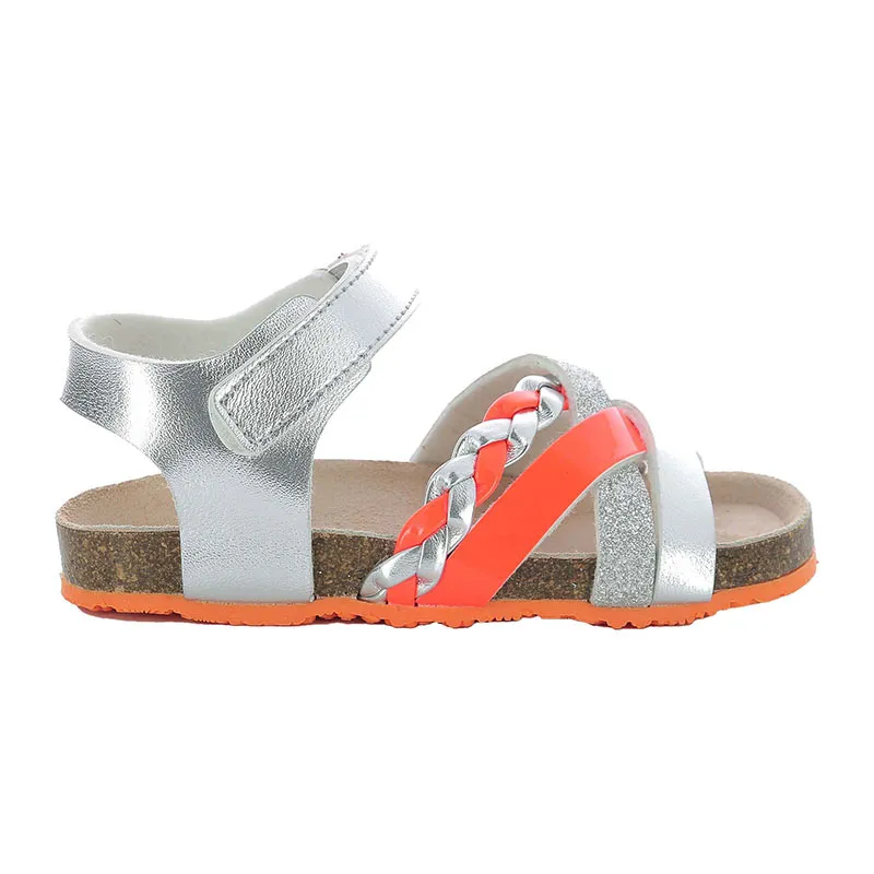 Sandales Enfant Koenia Mod 8 - Argenté/Orange - ASTER-1