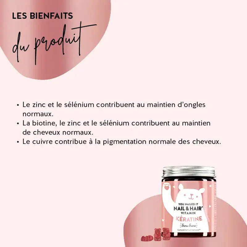 You Nailed It Nail & Hair Vitamin Ongles & Cheveux avec Kératine - 60 Gummies-2