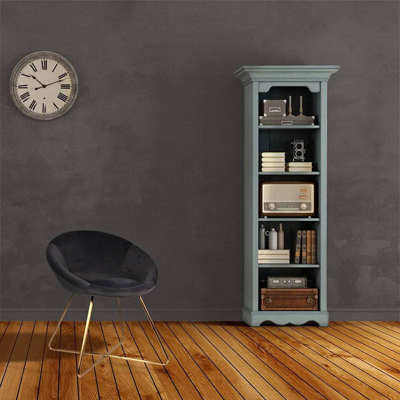 Fauteuil Karl velours Gris - 64x74cm-6