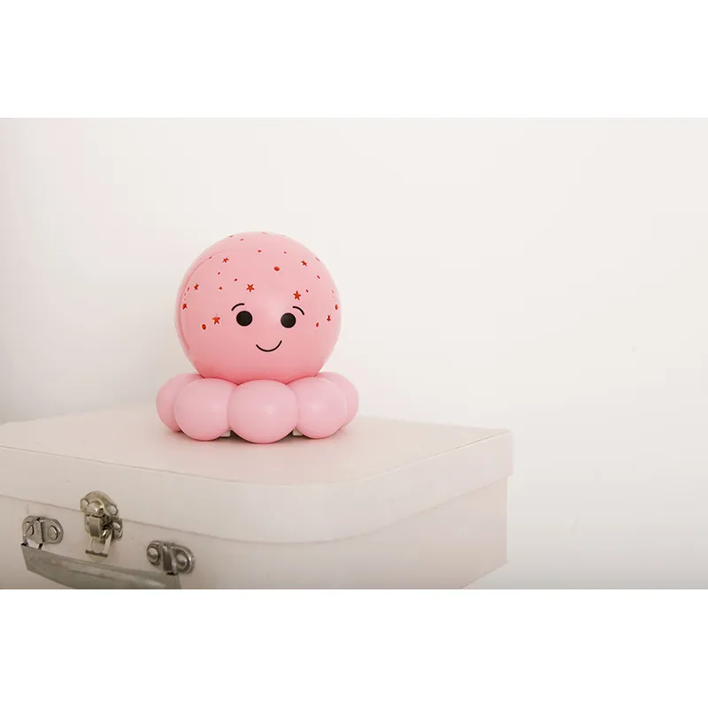Veilleuse nomade Twinkles Pieuvre Rose - 11x11x11cm-6