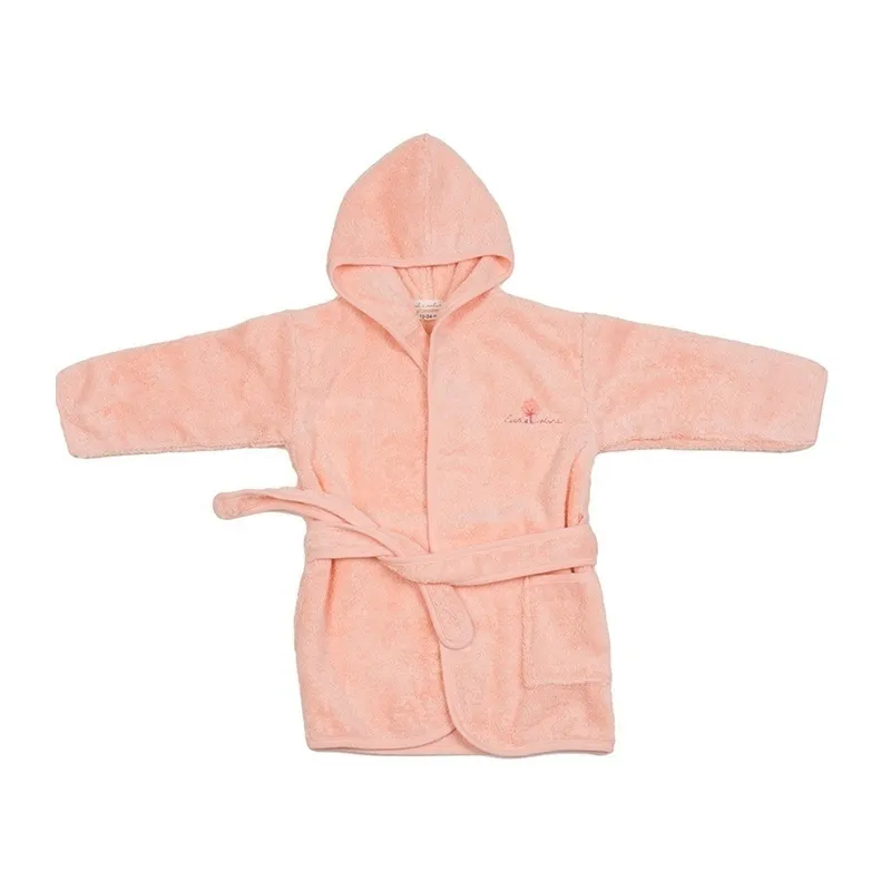 Peignoir Coton Bio Pêche-0