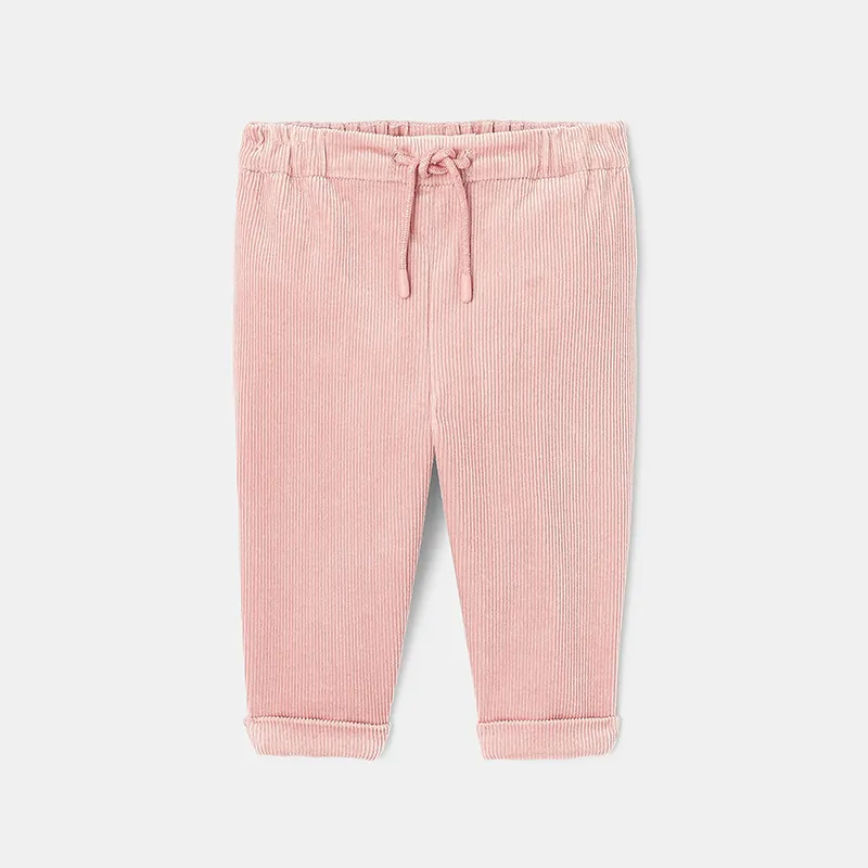 Pantalon velours Mixte - Rose bonbon-0