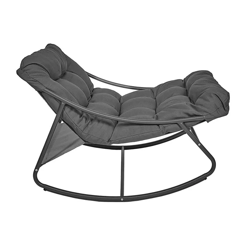 Fauteuil à bascule tenerife Gris - 78x108x73cm-3