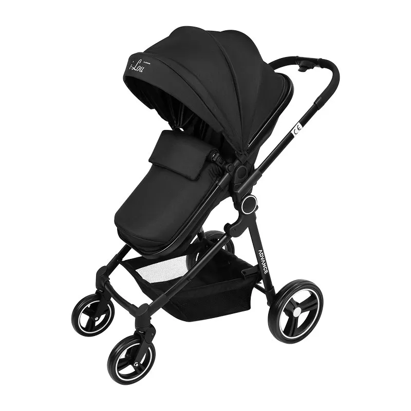 Poussette 4en1 - Coque I-Size + embase I-Lou Noir - 0m+-1