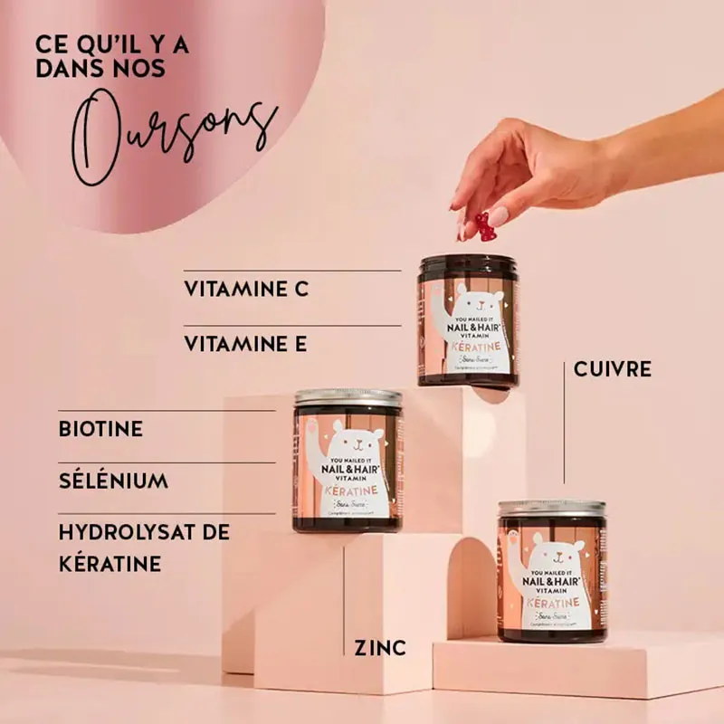 You Nailed It Nail & Hair Vitamin Ongles & Cheveux avec Kératine - 60 Gummies-1