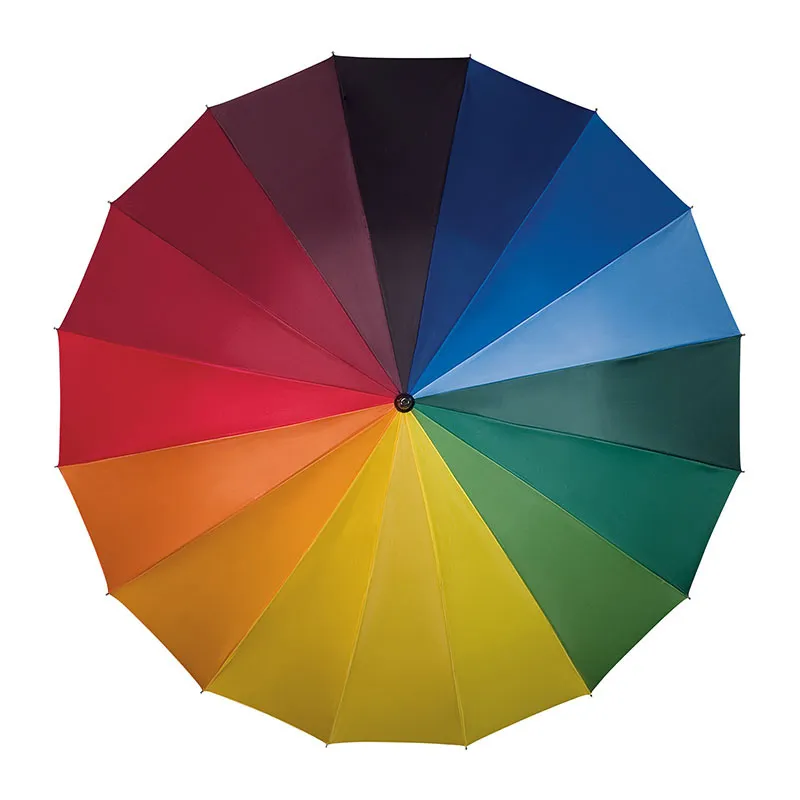 Grand parapluie golf Arc en ciel D.125cm Impliva - Multicolore-2