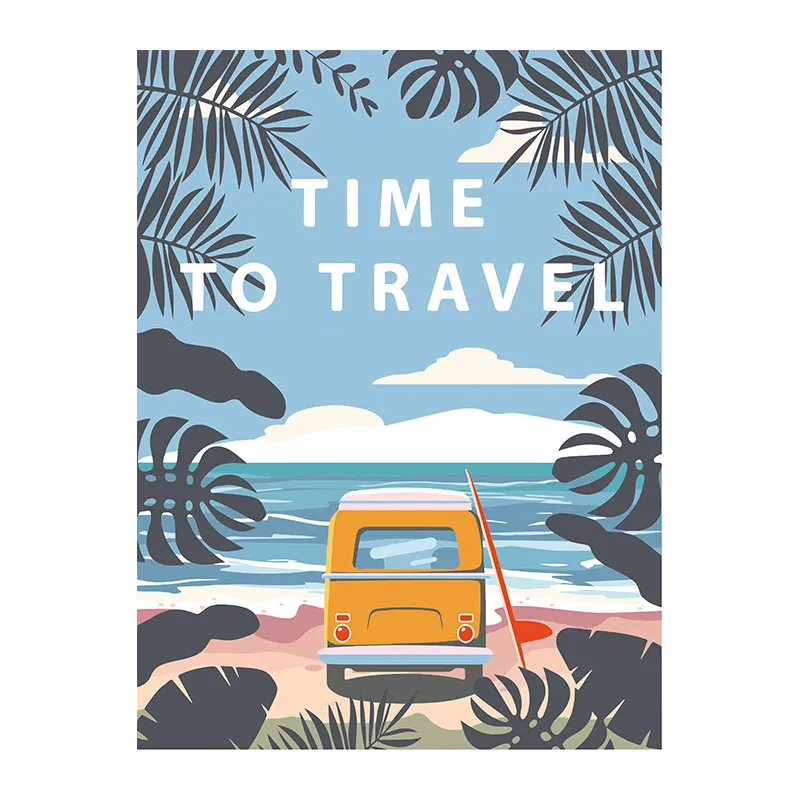 Peinture au numero Time to travel 30x40 - 14+-2