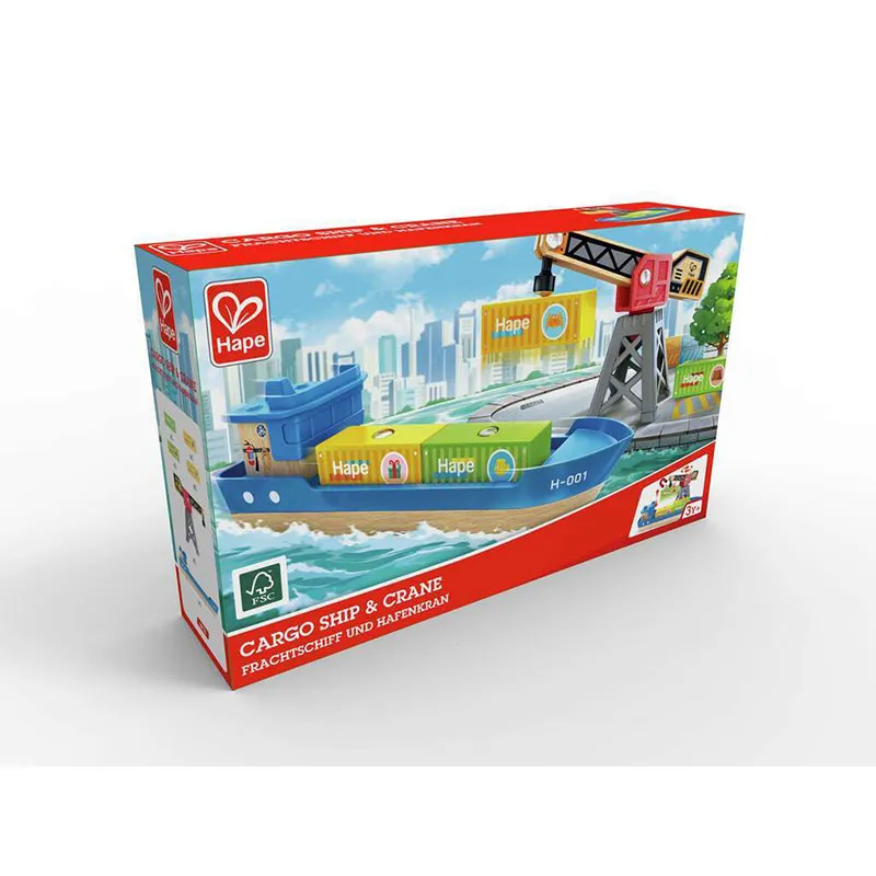 Bateau cargo et grue - 36m+-9