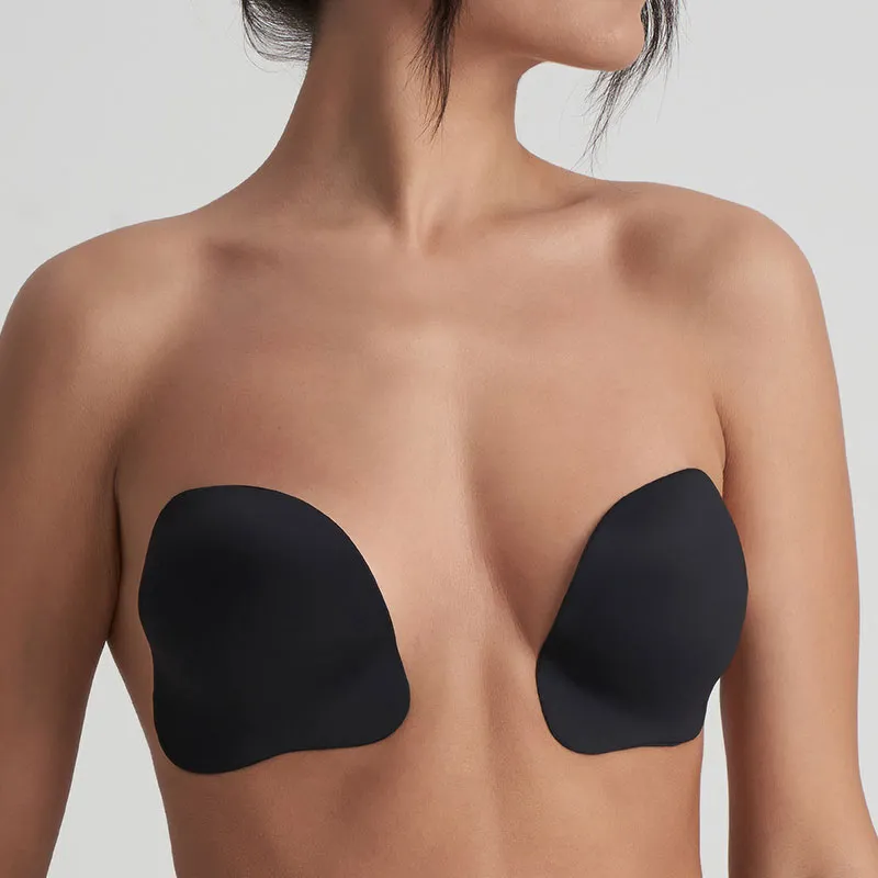Coques adhésives Push-up - Noir-0