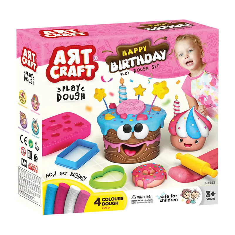 Kit Pâte à modeler Gâteau anniversaire 10pcs - 36m+-1