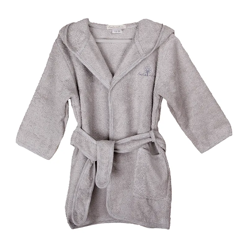 Peignoir Coton Bio Gris-0