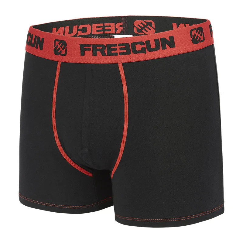 6 Boxers Garçon Basic Freegun - Noir/Rouge/Bleu/Blanc-4