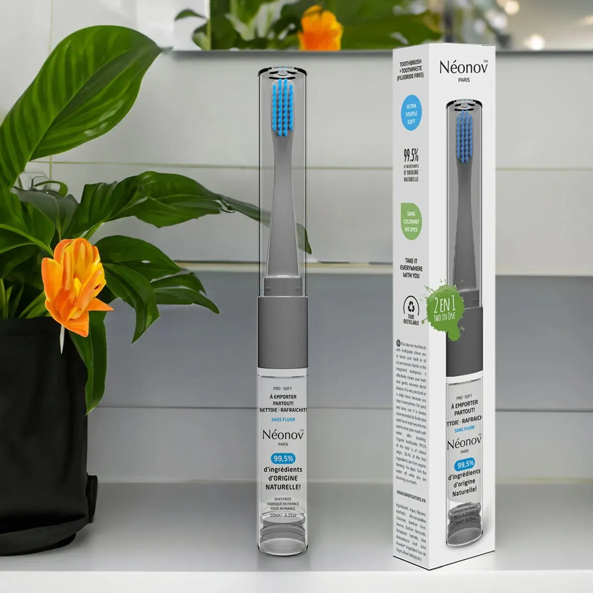 Brosse à dents électrique + 2 brossettes + Dentifrice bébé + Brosse à dents Lumineuse + Brosse à dents 2en1 Néonov-11