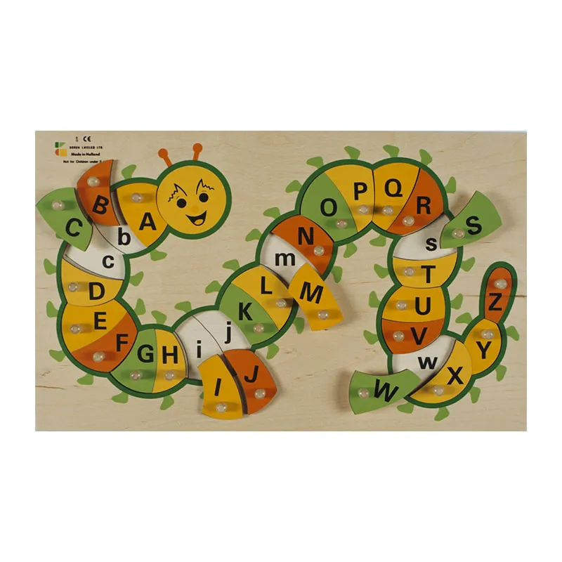 Puzzle encastrement Chenille Alphabet 26pcs - 36m+-0
