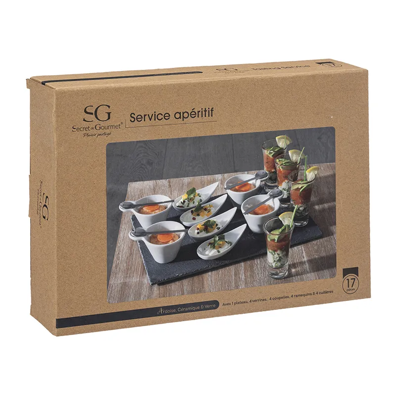 Service apéritif Ardoise - 17pcs-7