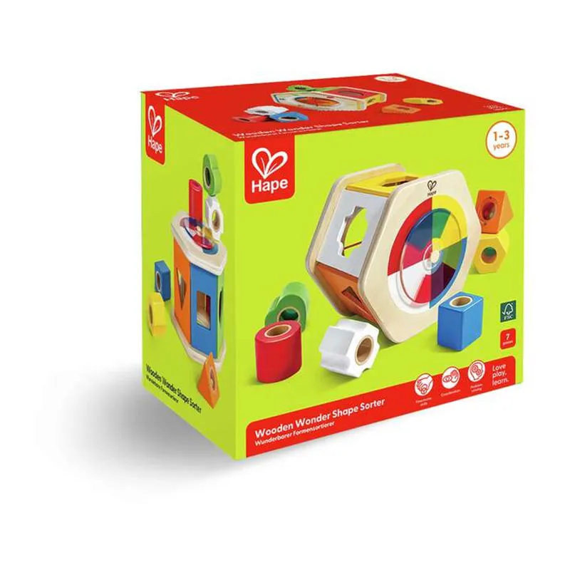 Trieur de formes en bois 7pcs - 12m+-8