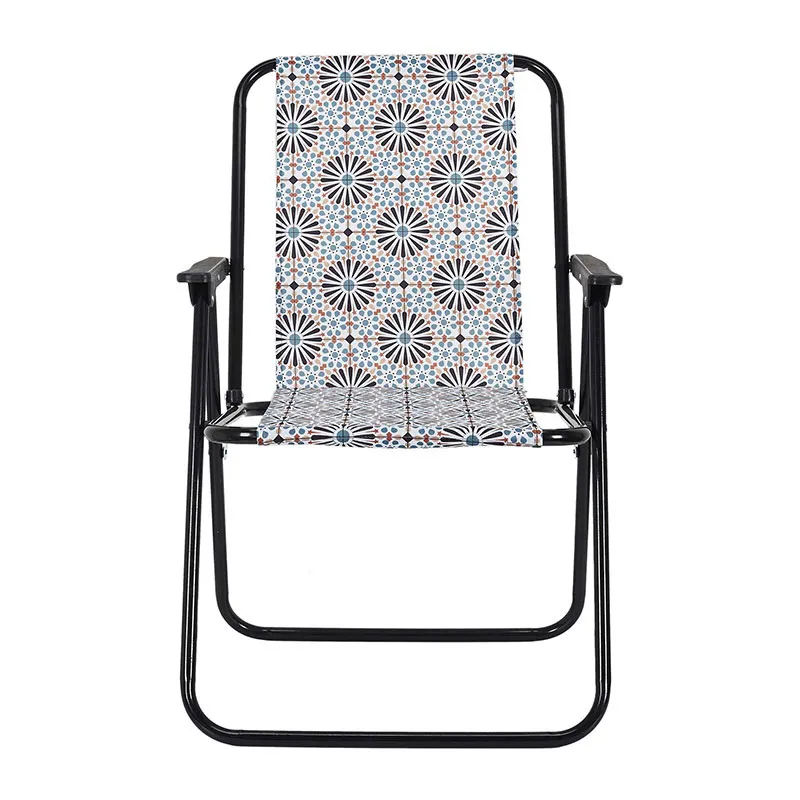 2 Chaises pliantes Patio Orange/Noir - 51x73x60cm-2