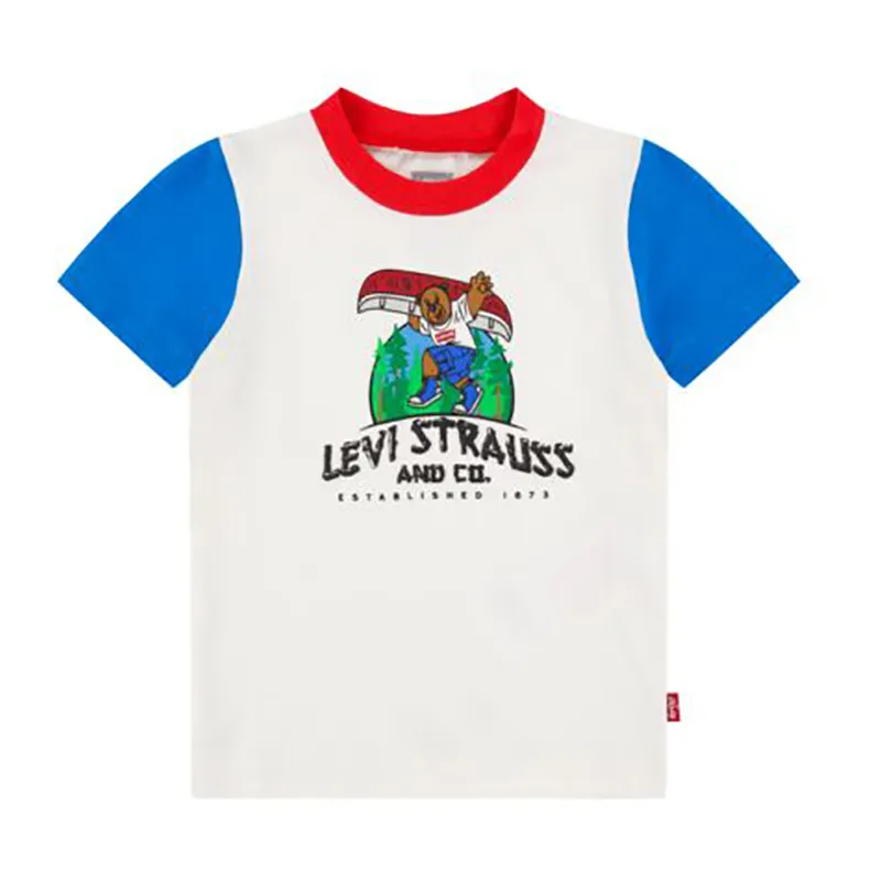 T-shirt Bébé Camping Bear - Tofu-0