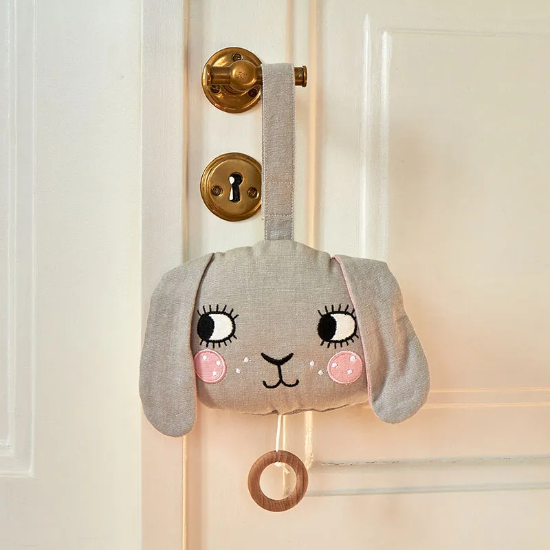Jouet musical Bébé Lapin Gris - 0m+-4