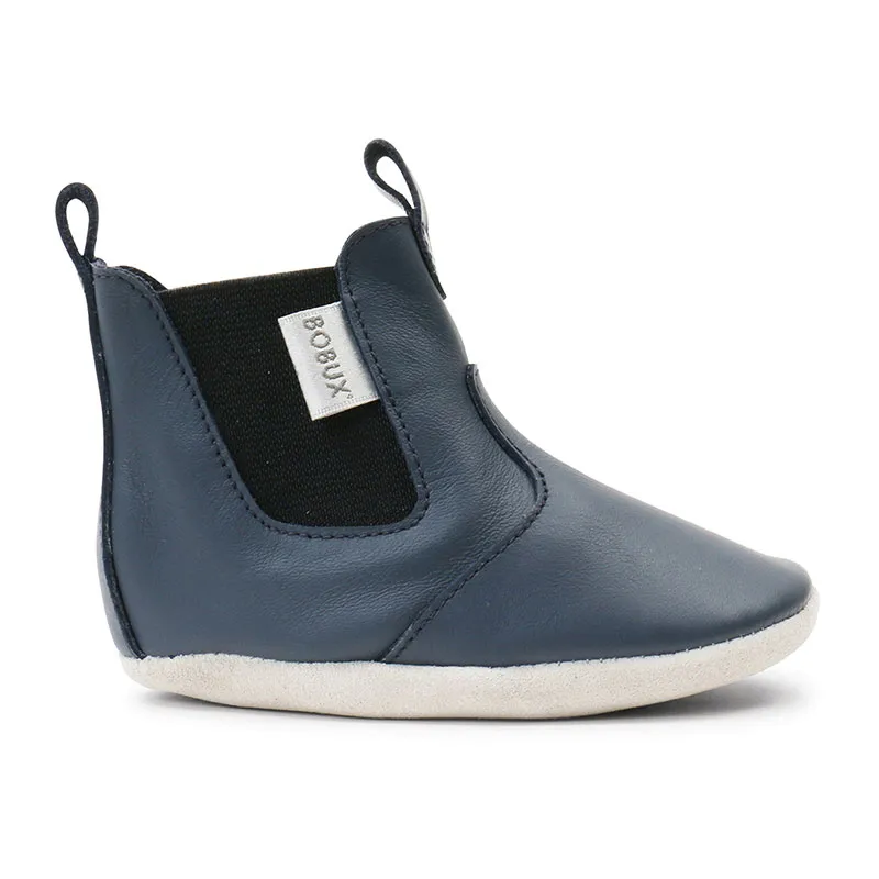 Chaussons en cuir Navy Jodphur - Bobux-0