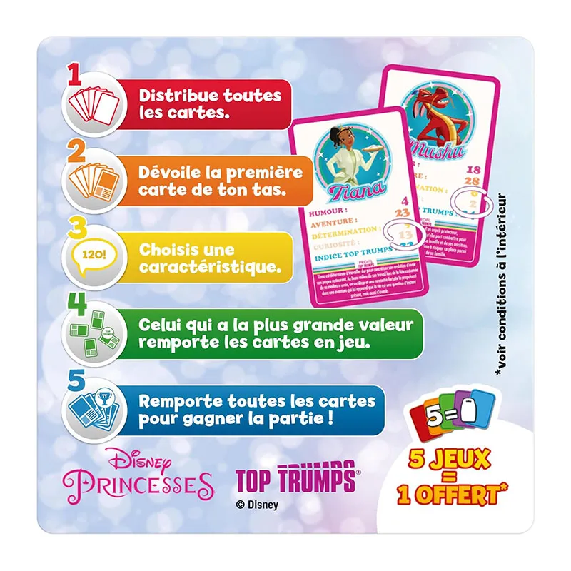 Jeu de cartes Top Trumps Disney Princesses - 6+-3