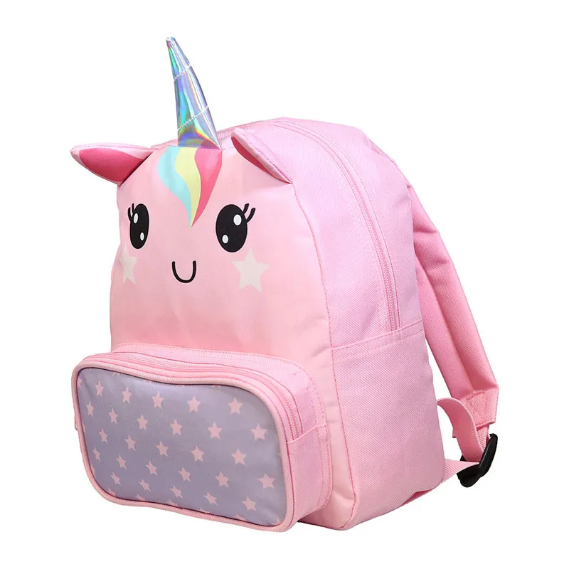 Sac à dos goûter maternelle Kids Licorne Rose - 22x26cm-1