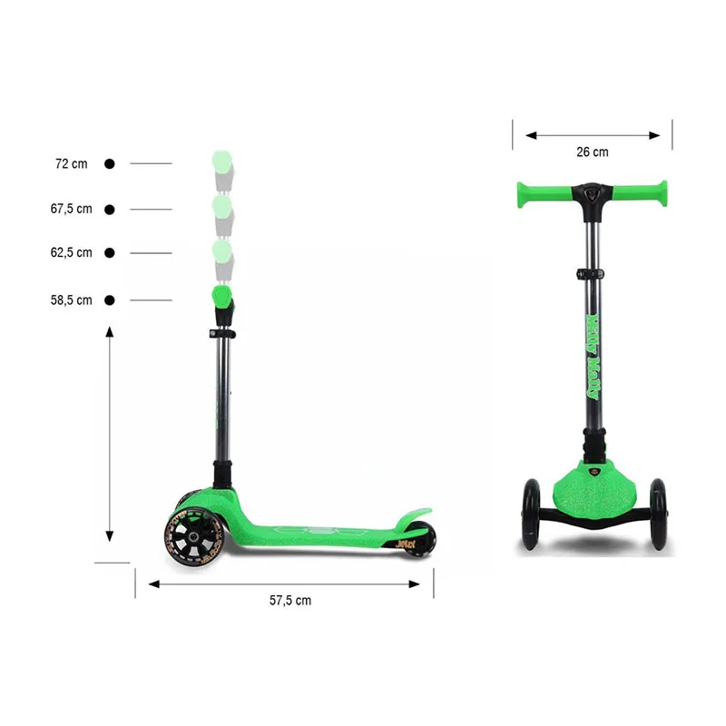 Trotinette 3 roues Scooter Jelly Vert - 18m+-11