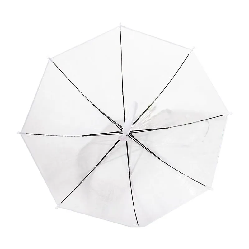 Parapluie cloche auto. enfant - Transparent/Blanc-4