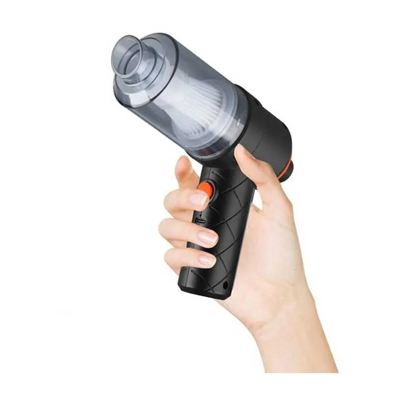Mini aspirateur sans fil rechargeable 2en1 - Noir-16