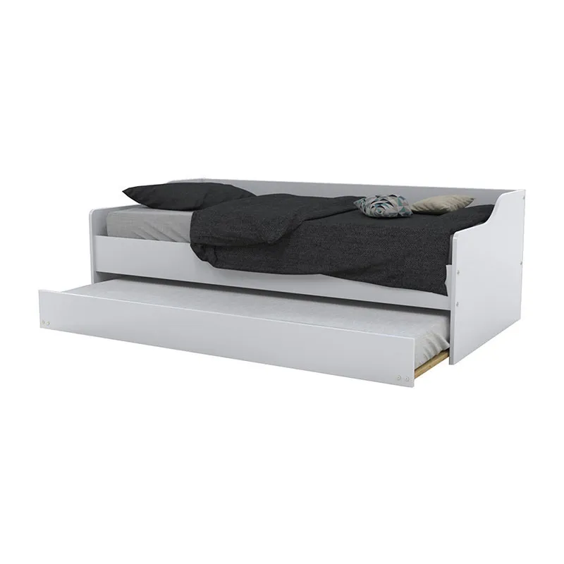 Lit gigogne Sweet + 2 Sommiers + Tiroir-lit Blanc - 90x190cm-2