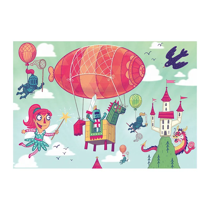 2 Puzzles 24pcs Puzzle & Play Fête au royaume - 4+-2