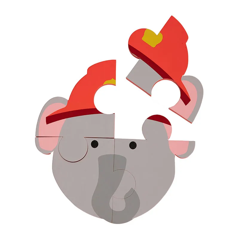 Puzzle Panda/Éléphant/Lion - 3pcs-8