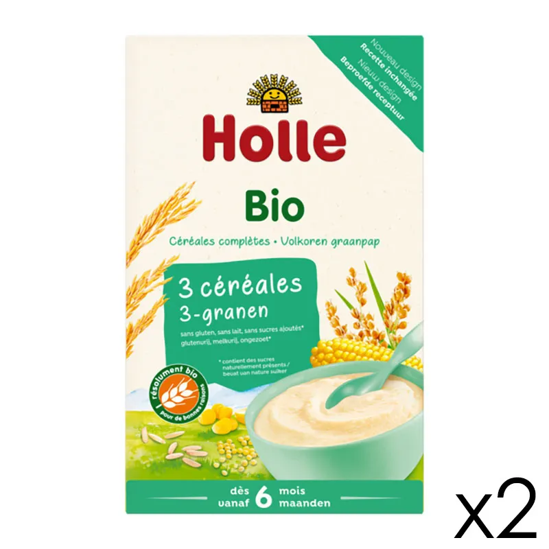 2x250g Céréales complètes 3 Céréales BIO - 6m+-0