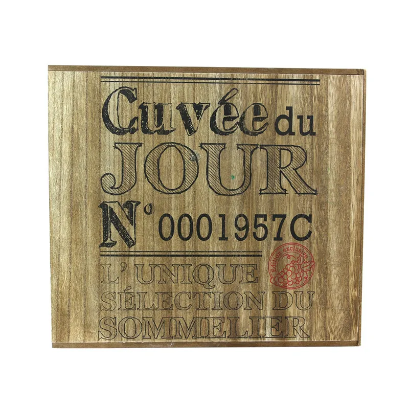 Cave à vin Bois 6 bouteilles Aléat. - 30x33,5cm-2