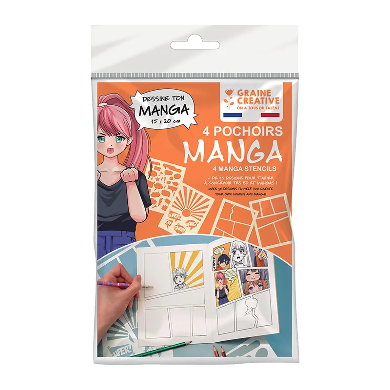 Pochoirs Manga 4pcs - 14+-0