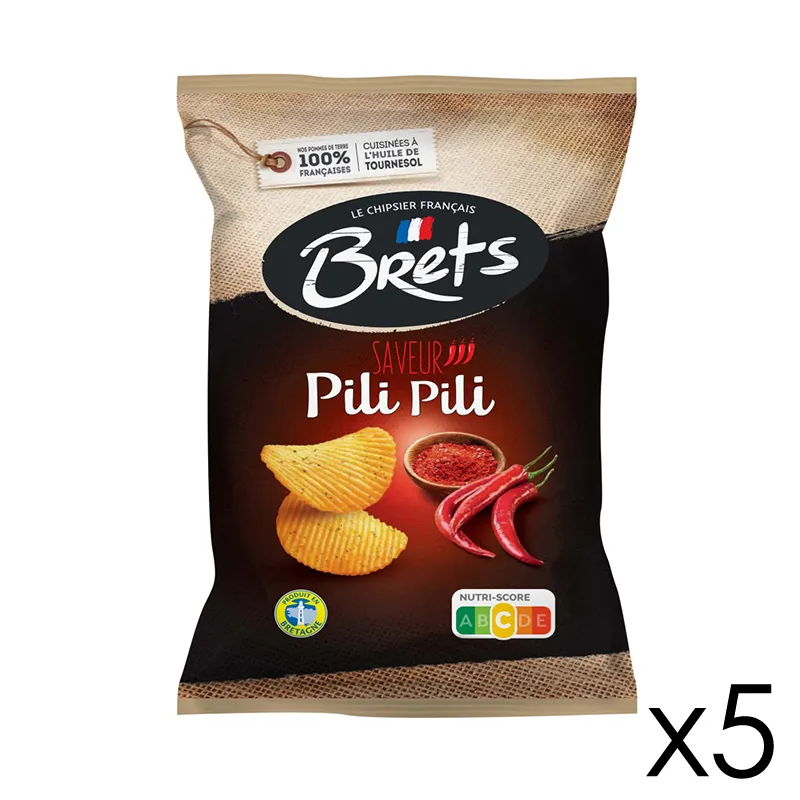 5 paquets de Chips Bret's Pili pili - 125gr-0