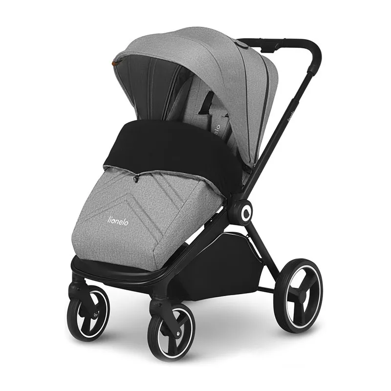 Trio Poussette Mika + Nacelle + Cosy Gr.0+ - Grey Stone-3