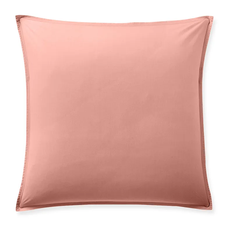 Taie d'oreiller Percale de Coton Rose poudré-0