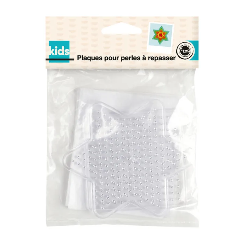 Perles à repasser + Plaques transparentes Carré/Rond/Etoile/Cœur - 1000pcs-5