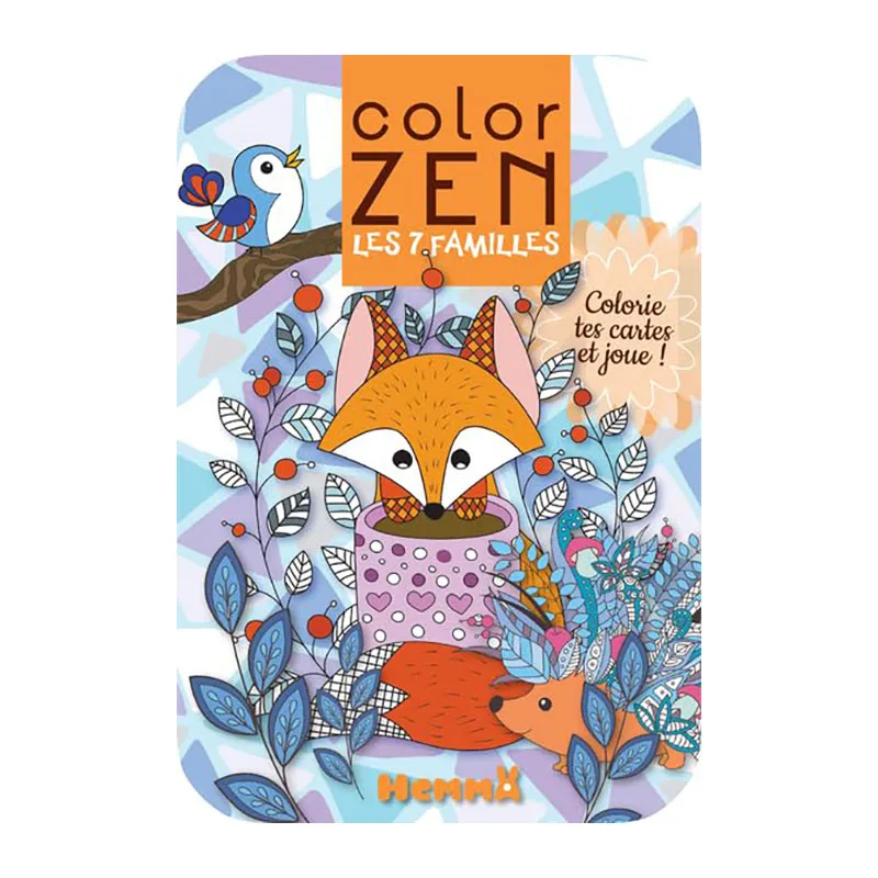 Jeu à colorier Les 7 familles Color zen - 24m+-1