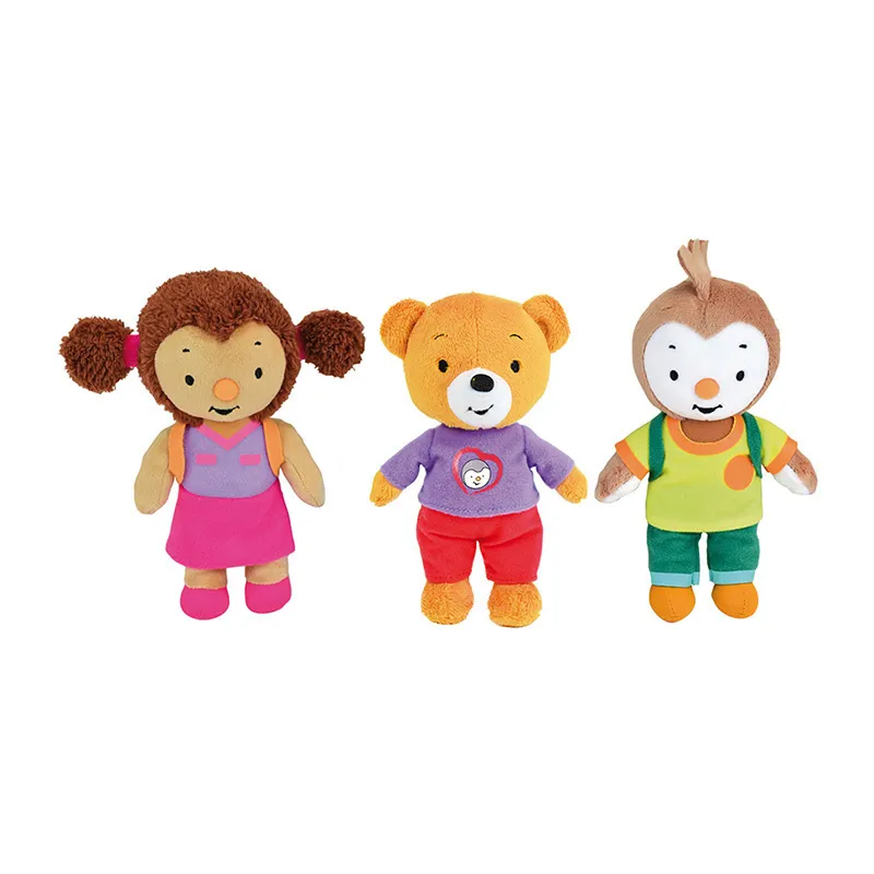3 Peluches 18cm T'Choupi Doudou, Lalou & Pilou - 12m+-0