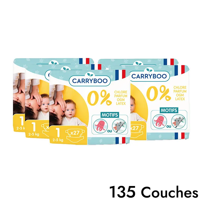 Couches Éco T.1 / 2-5kg - 135 couches-0