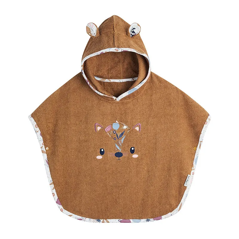 Poncho de bain Noisette Petit Béguin - Ambre-0