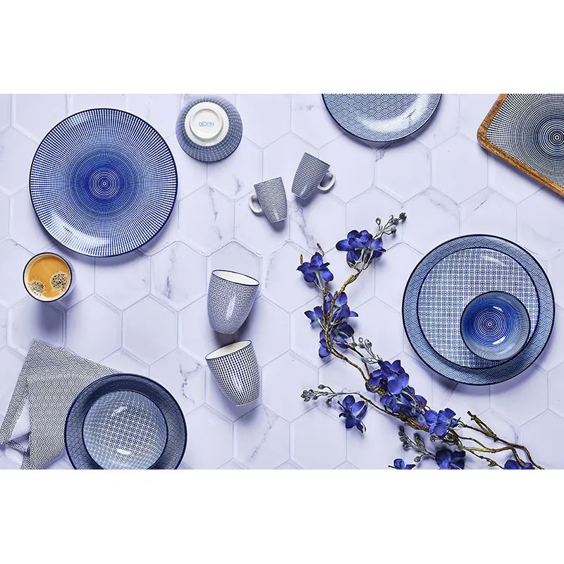 2 Mugs Dark Blue Square - 30cl-5