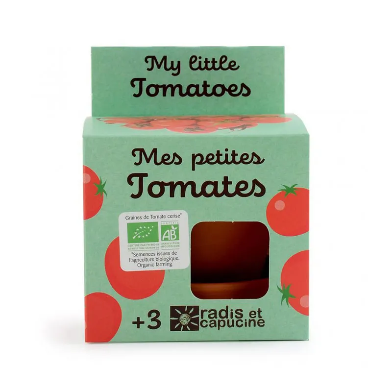 Pot de culture av. coupelle - Tomates cerise BIO-5
