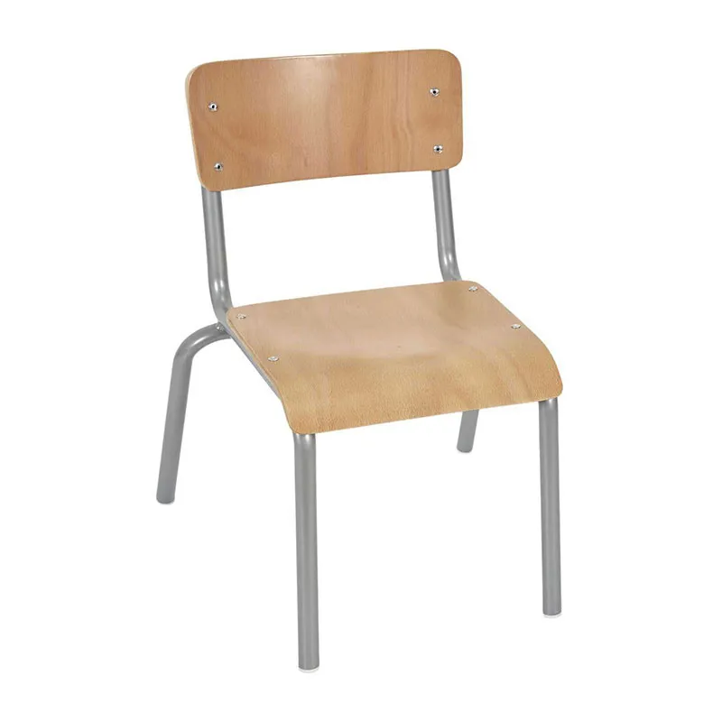 Chaise Écolier enfant Acier/Bois - 34x33x50cm-0