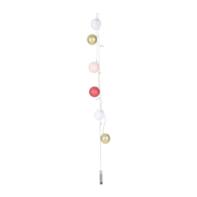 Guirlande 10 Boules Rose - ø6x170cm-0