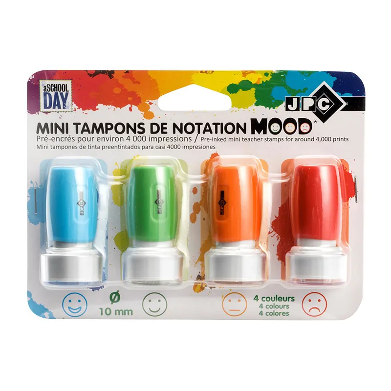 4 tampons de notation - Têtes Émoticônes - JPC-1