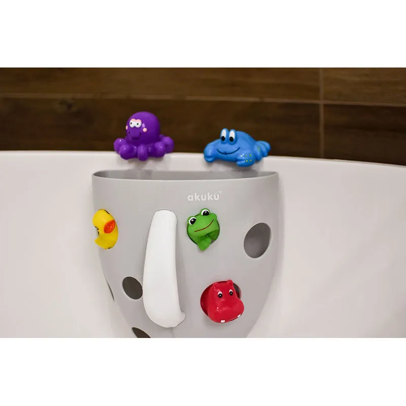 Panier de rangement jouets de bain - Gris-4