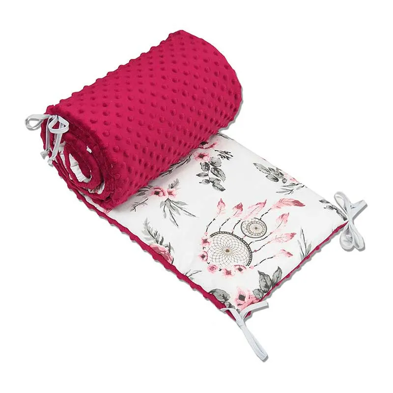 Tour de lit Minky Attrape-Rêves Rose/Gris - 30x180cm-0